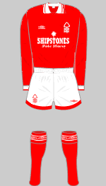 Nottingham Forest (Rumbelows) League Cup Final Kit 1992