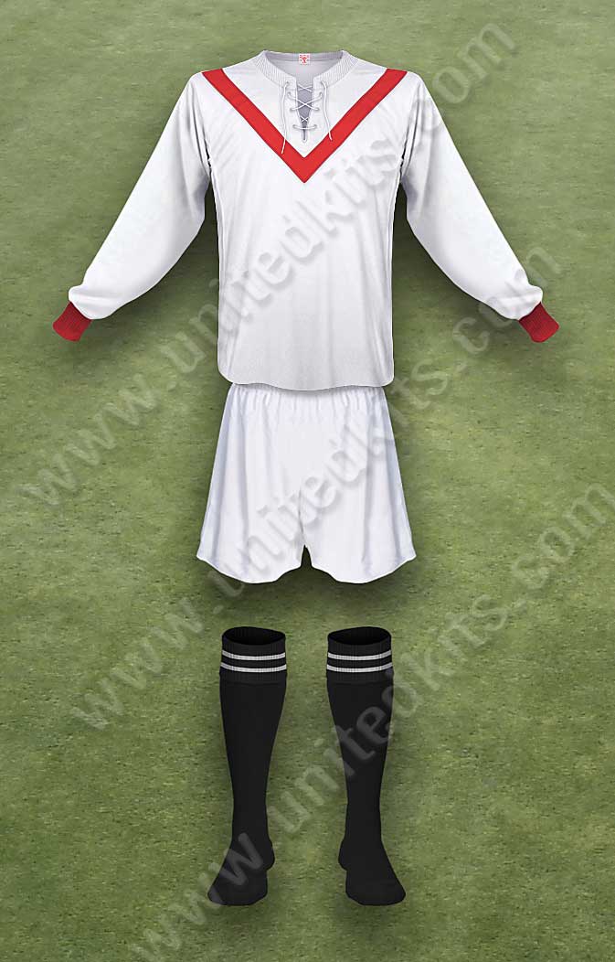 Manchester United shirt worn for game v Sheffield United played on Saturday 23rd October 1909 at Bramall Lane stadium during the 1909-1910 season.