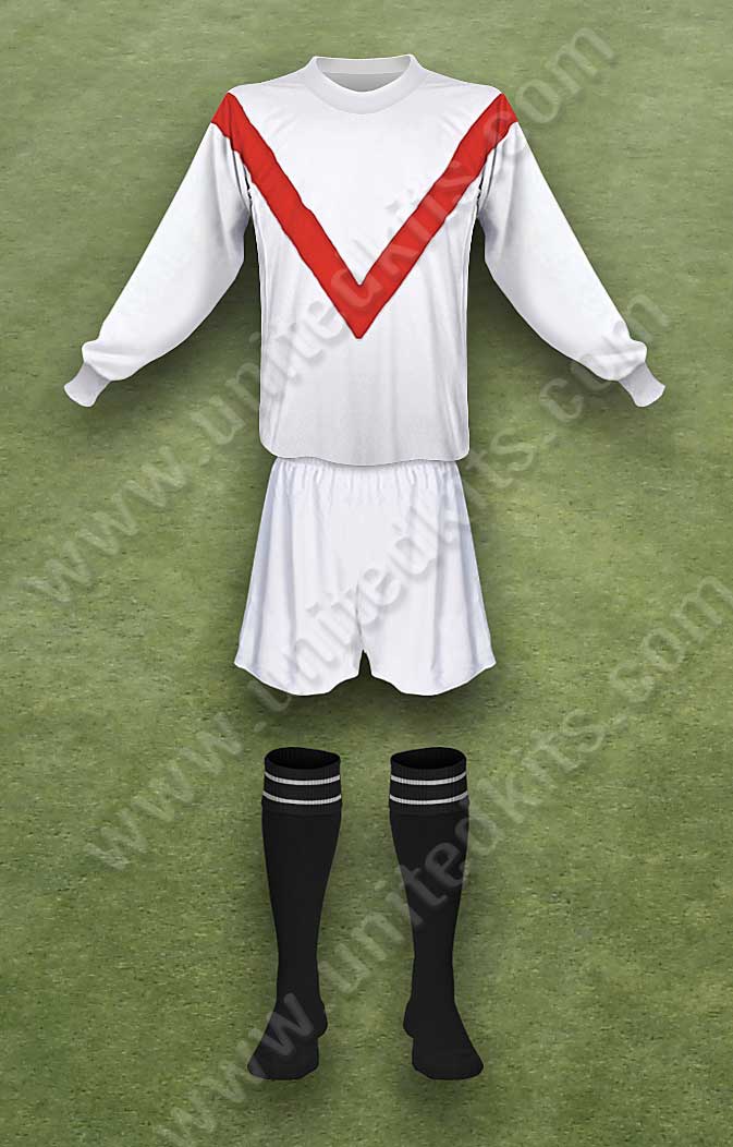 Manchester United shirt worn for game v Leicester City played on Saturday 10th November 1923 at Old Trafford stadium during the 1923-1924 season.