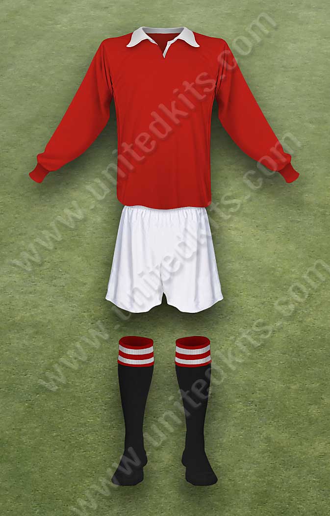 Manchester United shirt worn for game v Fulham played on Wednesday 1st April 1936 at Craven Cottage stadium during the 1935-1936 season.