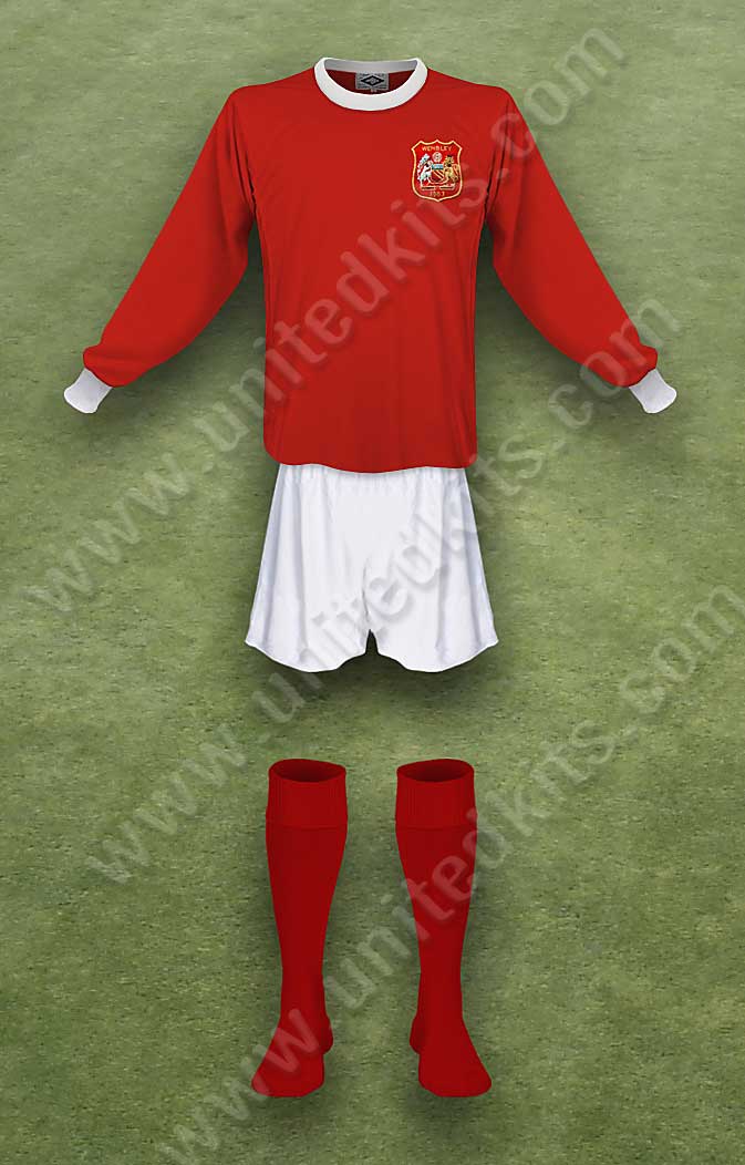 Manchester United shirt worn for game v Leicester City played on Saturday 25th May 1963 at Wembley stadium during the 1962-1963 season.