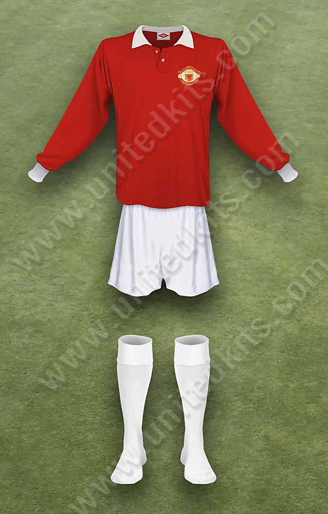 Manchester United shirt worn for game v Hull City played on Saturday 23rd November 1974 at Boothferry Park stadium during the 1974-1975 season.