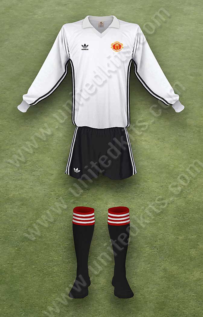 Manchester United shirt worn for game v Nottingham Forest played on Saturday 24th January 1981 at City Ground, Nottingham stadium during the 1980-1981 season.