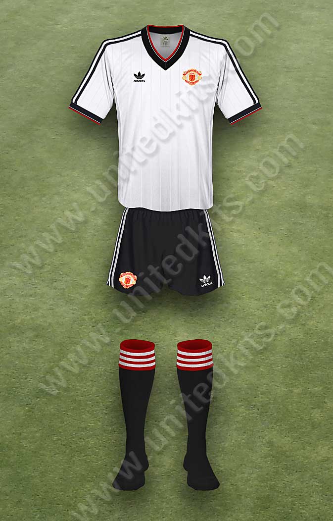 Manchester United shirt worn for game v West Ham United played on Saturday 30th October 1982 at Boleyn Ground stadium during the 1982-1983 season.