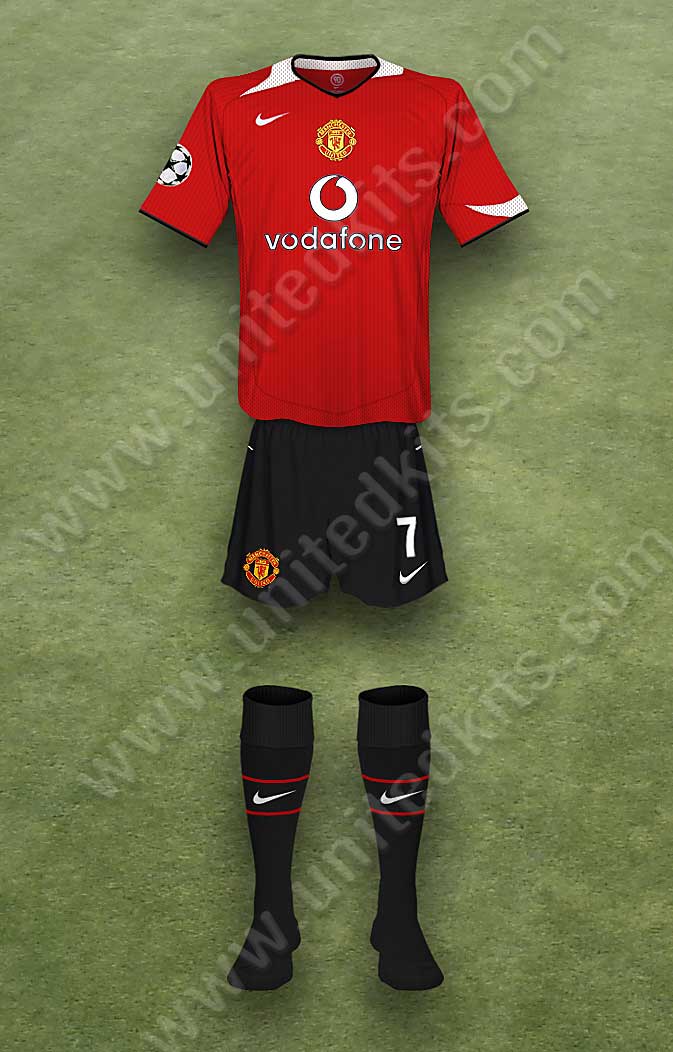 Manchester United shirt worn for game v Fenerbahce played on Wednesday 8th December 2004 at Sukru Saracoglu stadium during the 2004-2005 season.