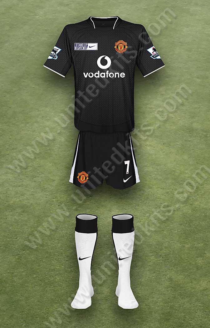 Manchester United shirt worn for game v Arsenal played on Tuesday 1st February 2005 at Highbury stadium during the 2004-2005 season.