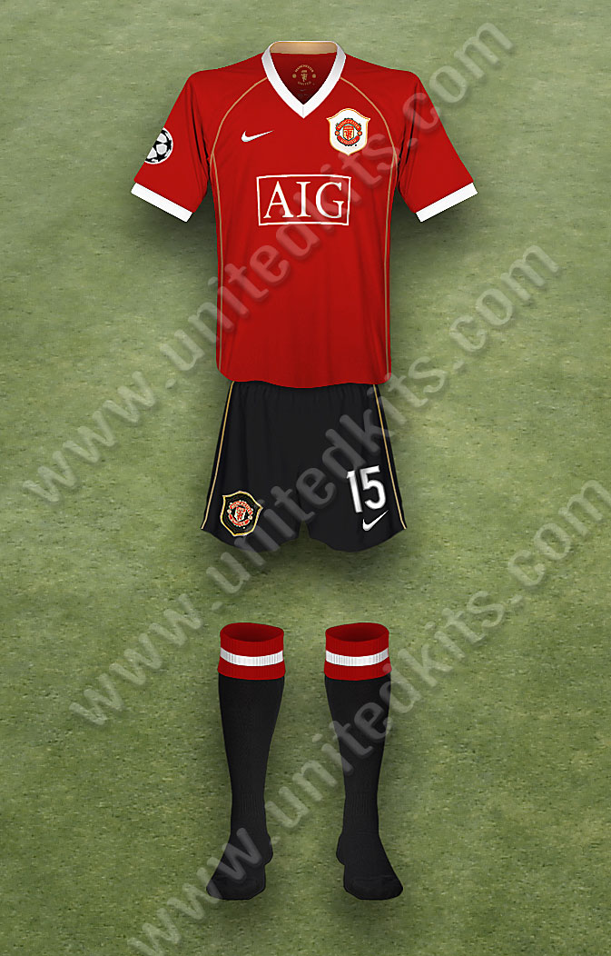 Manchester United shirt worn for game v Celtic played on Tuesday 21st November 2006 at Celtic Park stadium during the 2006-2007 season.