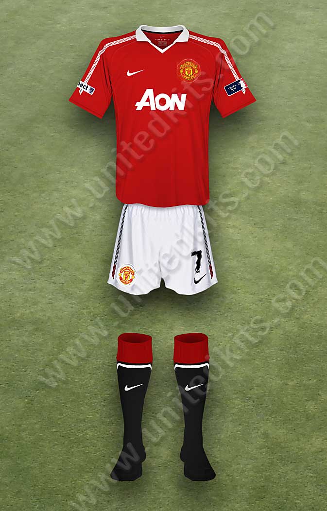 Manchester United shirt worn for game v Manchester City played on Saturday 16th April 2011 at Wembley stadium during the 2010-2011 season.