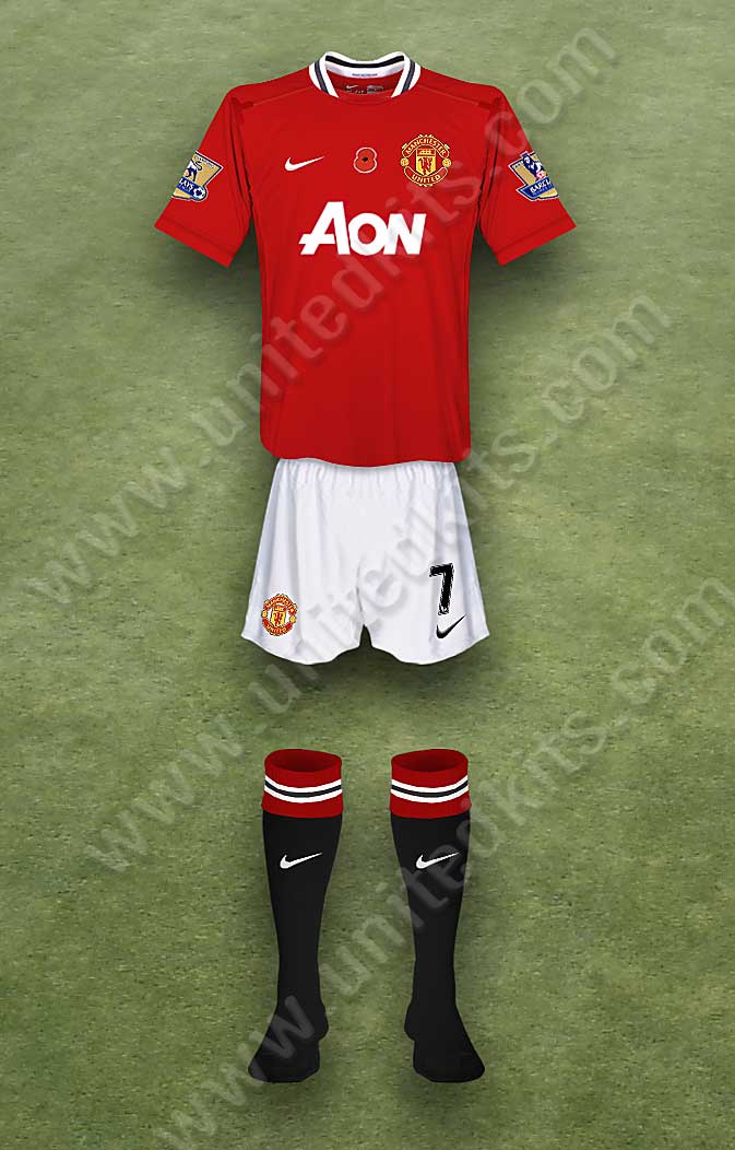 Manchester United shirt worn for game v Sunderland played on Saturday 5th November 2011 at Old Trafford stadium during the 2011-2012 season.