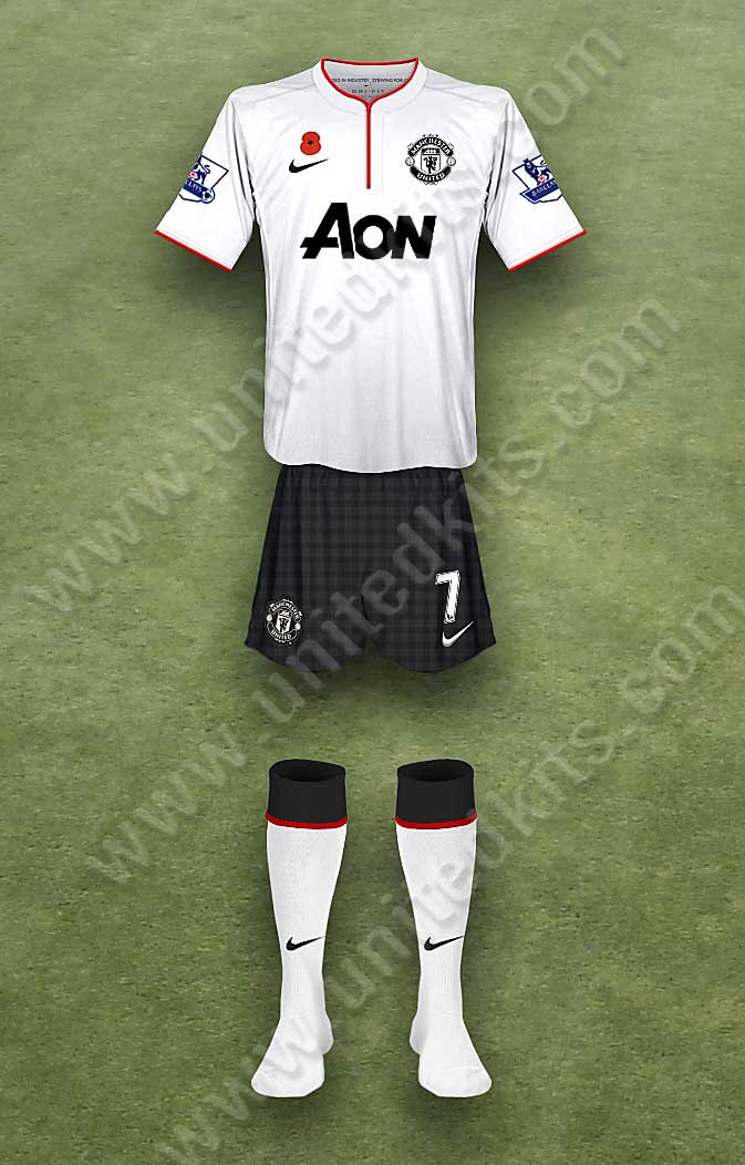 Manchester United shirt worn for game v Aston Villa played on Saturday 10th November 2012 at Villa Park stadium during the 2012-2013 season.