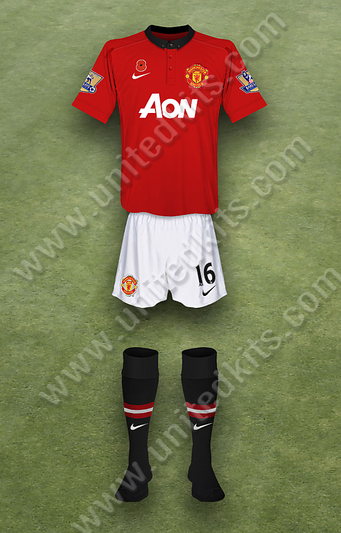 Manchester United shirt worn for game v Arsenal played on Sunday 10th November 2013 at Old Trafford stadium during the 2013-2014 season.