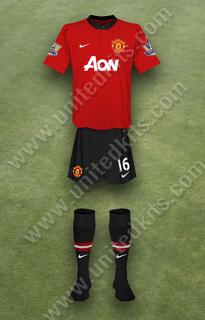 Manchester United shirt worn for game v Everton played on Sunday 20th April 2014 at Goodison Park stadium during the 2013-2014 season.
