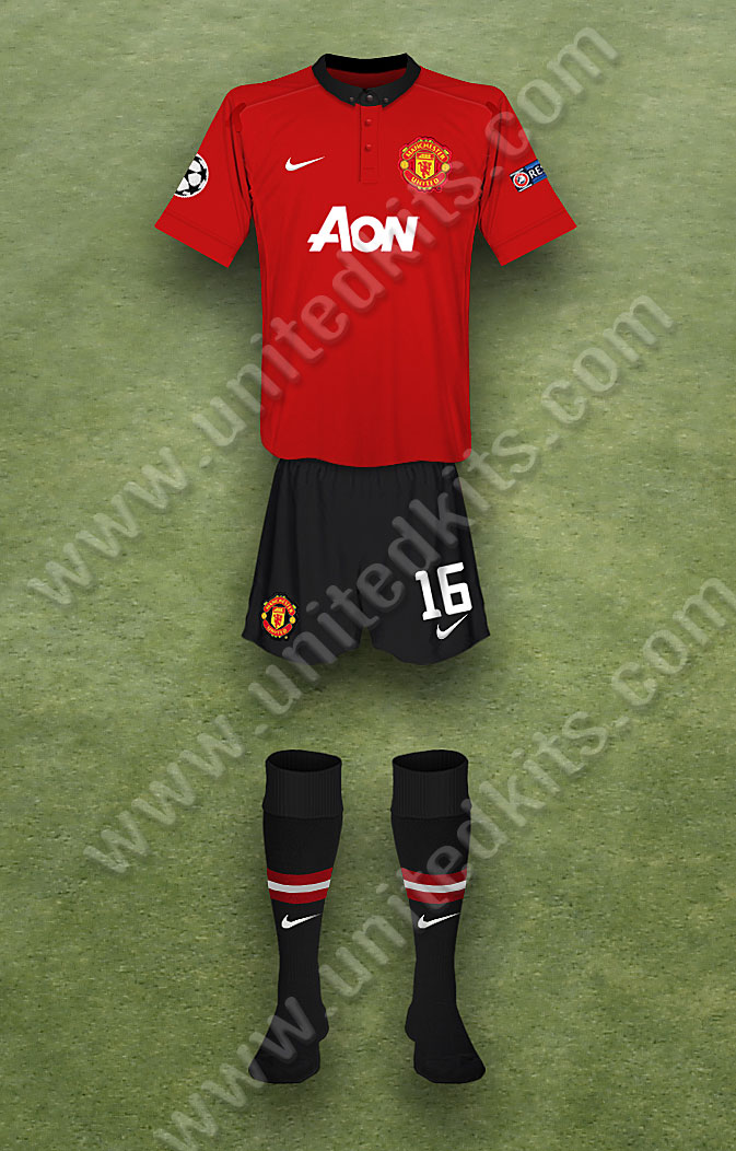 Manchester United shirt worn for game v Real Sociedad played on Tuesday 5th November 2013 at Anoeta Stadium stadium during the 2013-2014 season.