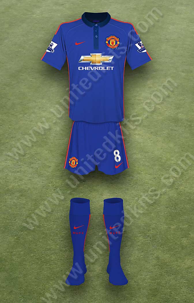 Manchester United shirt worn for game v Stoke City played on Thursday 1st January 2015 at Britannia Stadium, Stoke stadium during the 2014-2015 season.