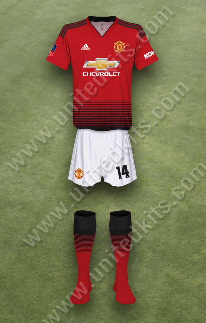 Manchester United shirt worn for game v Wolverhampton Wanderers played on Saturday 16th March 2019 at Molineux stadium during the 2018-2019 season.
