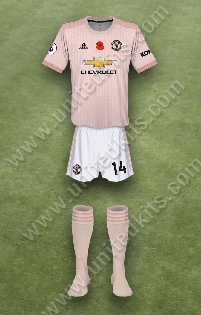 Manchester United shirt worn for game v Bournemouth played on Saturday 3rd November 2018 at Vitality Stadium stadium during the 2018-2019 season.