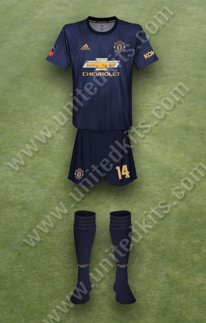 Manchester United shirt worn for game v Arsenal played on Friday 25th January 2019 at Emirates Stadium stadium during the 2018-2019 season.