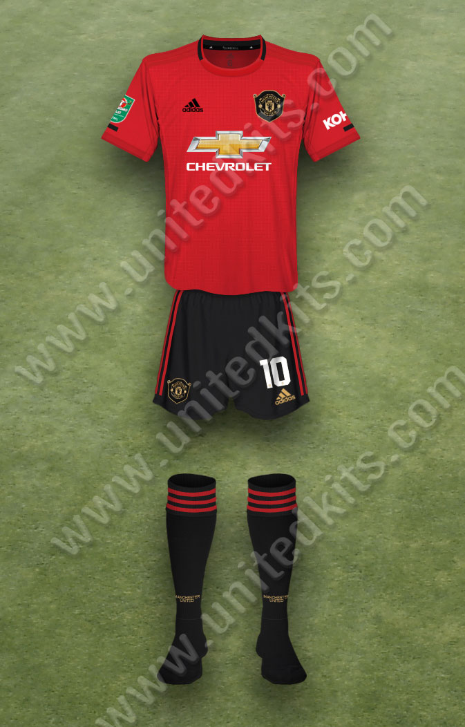 Manchester United shirt worn for game v Manchester City played on Wednesday 29th January 2020 at Eastlands Stadium stadium during the 2019-2020 season.