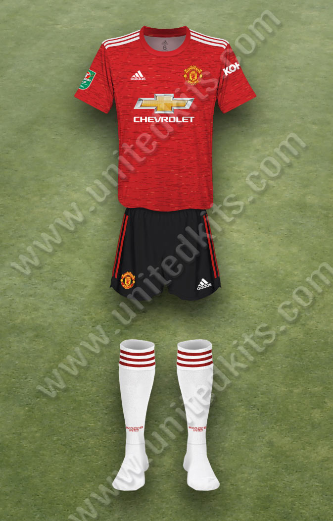 Manchester United shirt worn for game v Brighton played on Wednesday 30th September 2020 at Amex Stadium stadium during the 2020-2021 season.