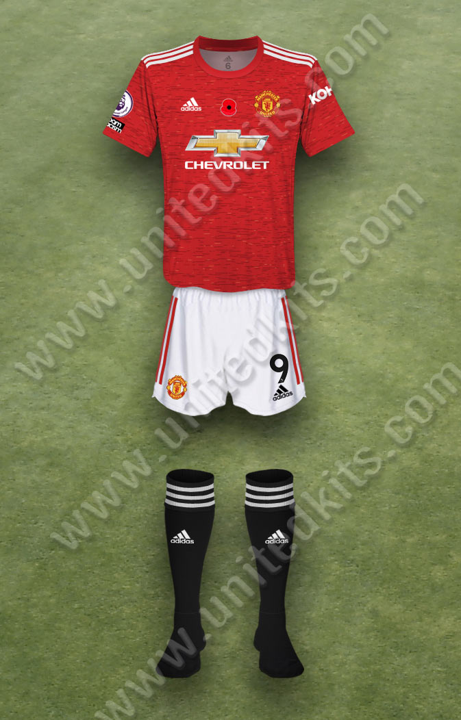 Manchester United shirt worn for game v Arsenal played on Sunday 1st November 2020 at Old Trafford stadium during the 2020-2021 season.