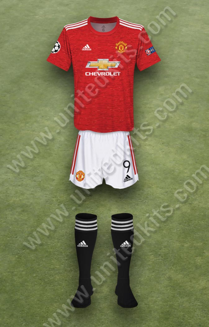 Manchester United shirt worn for game v Paris Saint Germain played on Wednesday 2nd December 2020 at Old Trafford stadium during the 2020-2021 season.