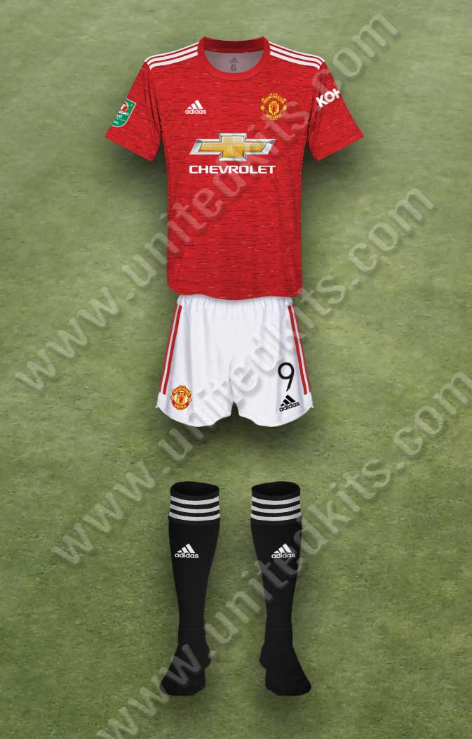 Manchester United shirt worn for game v Manchester City played on Wednesday 6th January 2021 at Old Trafford stadium during the 2020-2021 season.