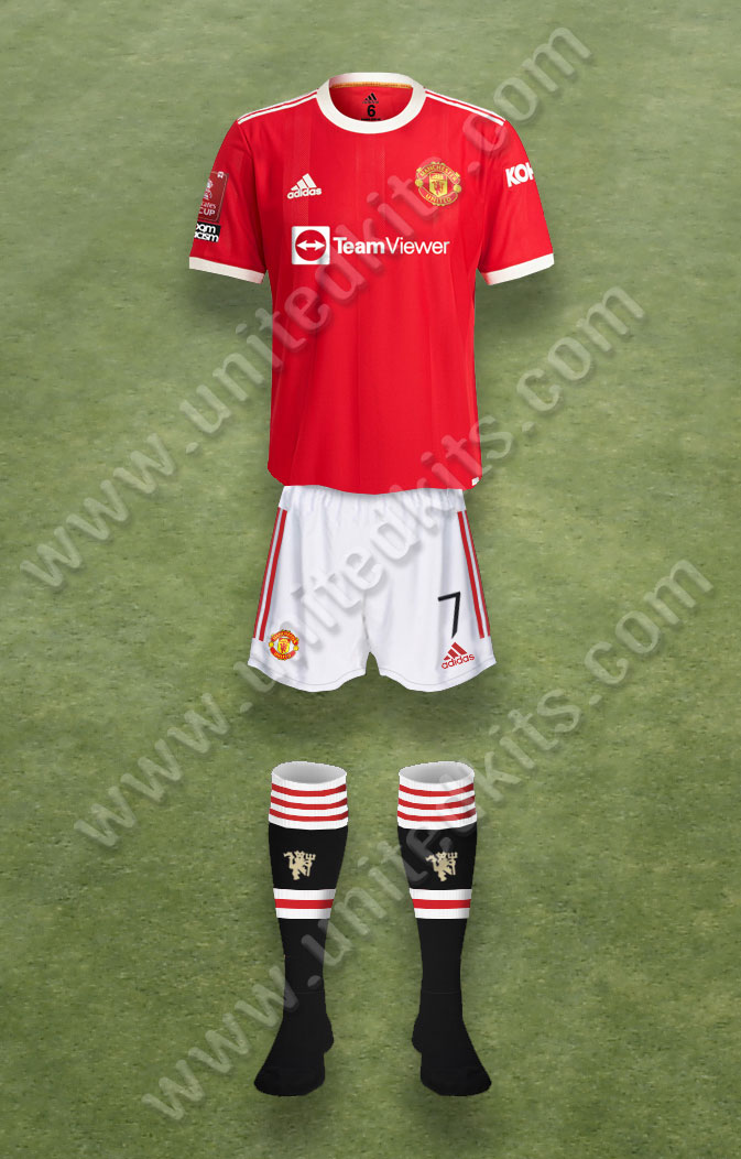 Manchester United shirt worn for game v Aston Villa played on Monday 10th January 2022 at Old Trafford stadium during the 2021-2022 season.