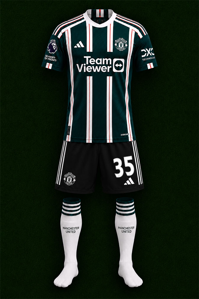 Manchester United shirt worn for game v Nottingham Forest played on Saturday 30th December 2023 at City Ground, Nottingham stadium during the 2023-2024 season.