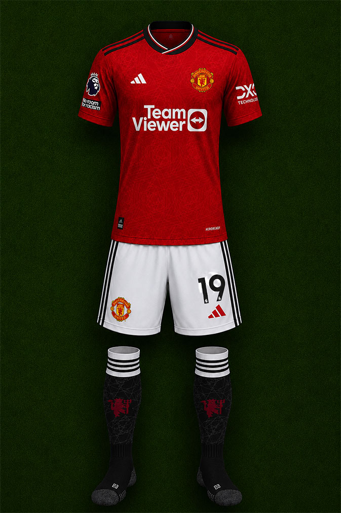 Manchester United shirt worn for game v Nottingham Forest played on Saturday 26th August 2023 at Old Trafford stadium during the 2023-2024 season.