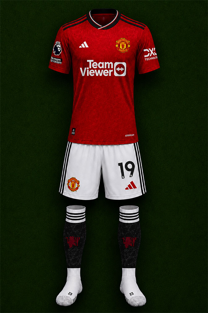 Manchester United shirt worn for game v Chelsea played on Thursday 4th April 2024 at Stamford Bridge stadium during the 2023-2024 season.