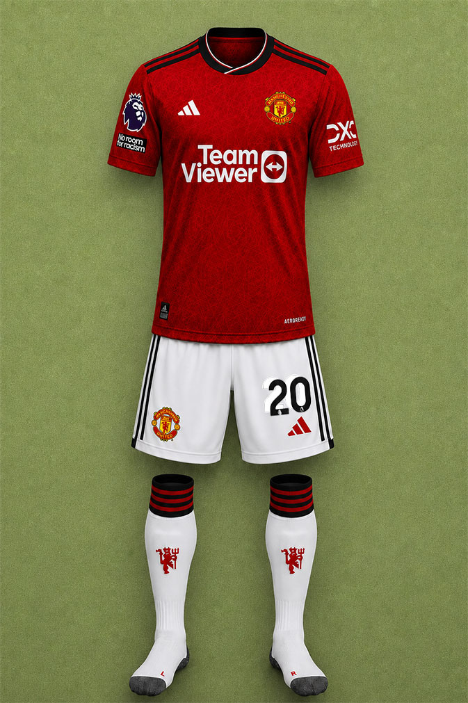 Manchester United shirt worn for game v Brighton played on Sunday 19th May 2024 at Amex Stadium stadium during the 2023-2024 season.