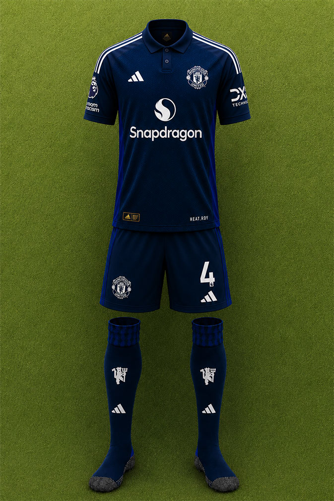 Manchester United shirt worn for game v Arsenal played on Wednesday 4th December 2024 at Emirates Stadium stadium during the 2024-2025 season.