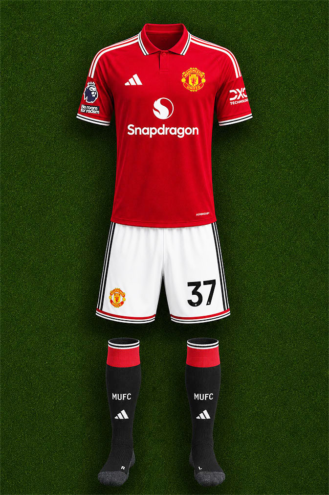 Manchester United shirt worn for game v Nottingham Forest played on Sunday 17th May 2026 at Old Trafford stadium during the 2025-2026 season.