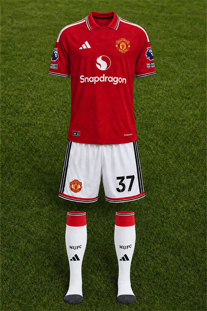 Manchester United shirt worn for game v Everton played on Sunday 6th September 2026 at Hill Dickinson Stadium stadium during the 2026-2027 season.