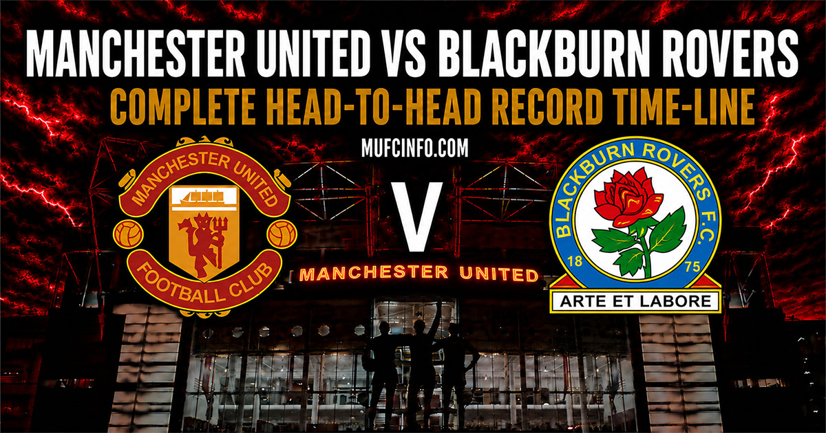 Manchester United versus Blackburn Rovers complete head-to-head record time-line