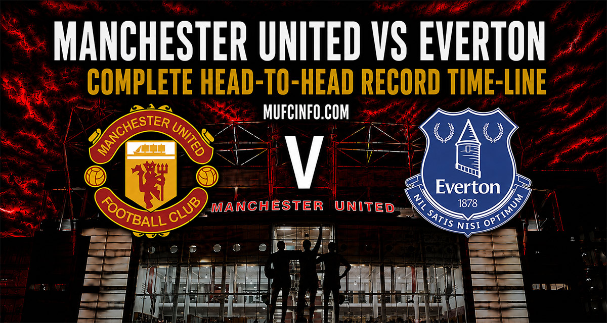 Manchester United versus Everton complete head-to-head record time-line