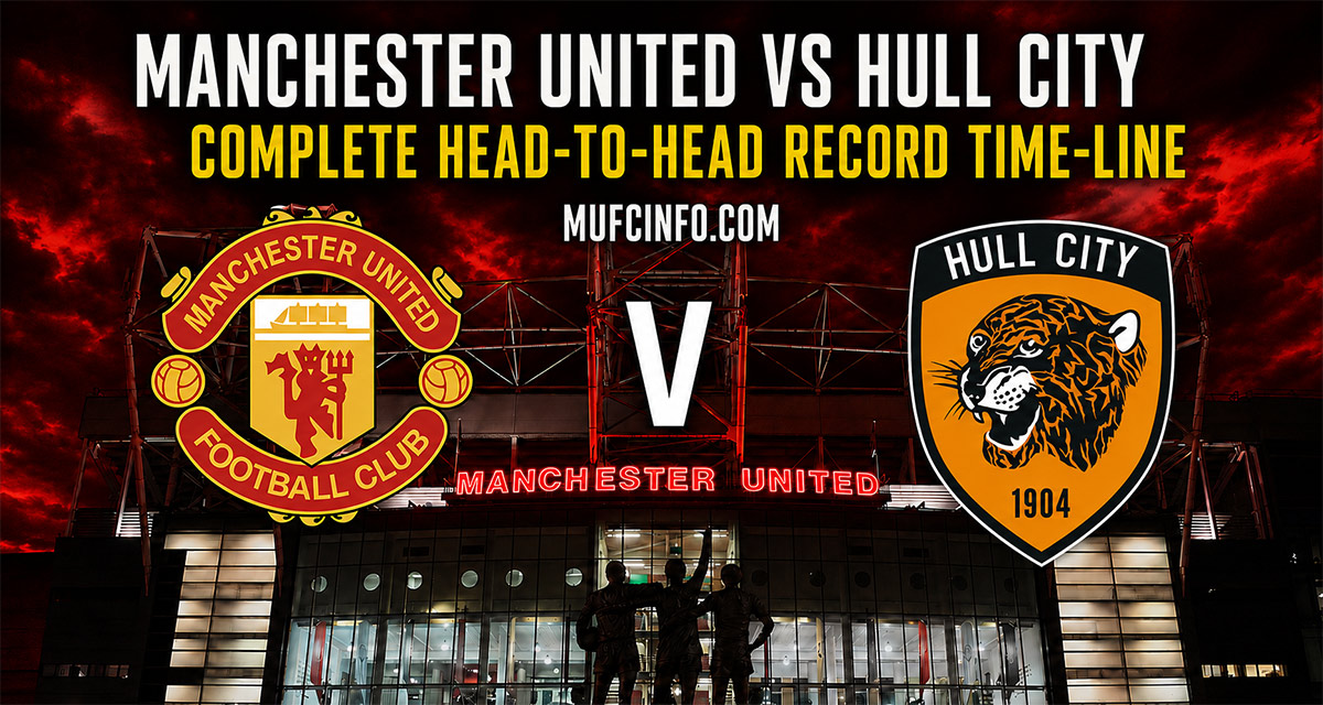 Manchester United versus Hull City complete head-to-head record time-line