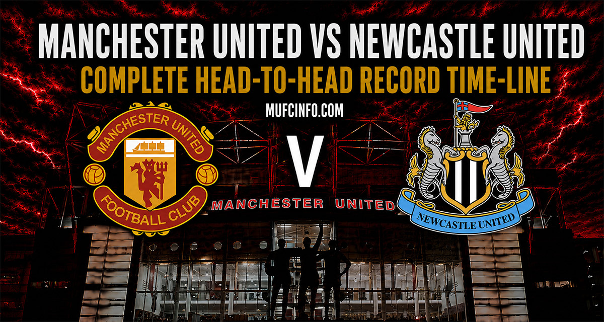 Manchester United versus Newcastle United complete head-to-head record time-line