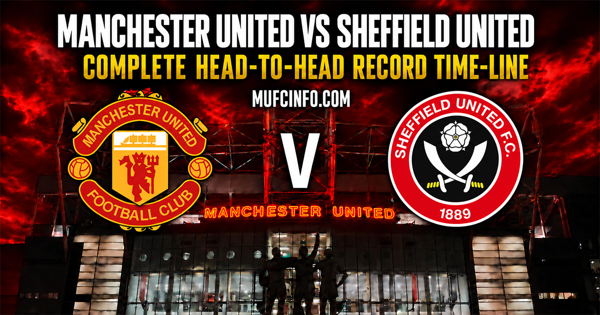 Manchester United versus Sheffield United complete head-to-head record time-line