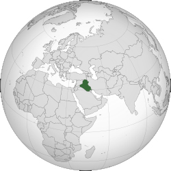 Map location of Iraq
